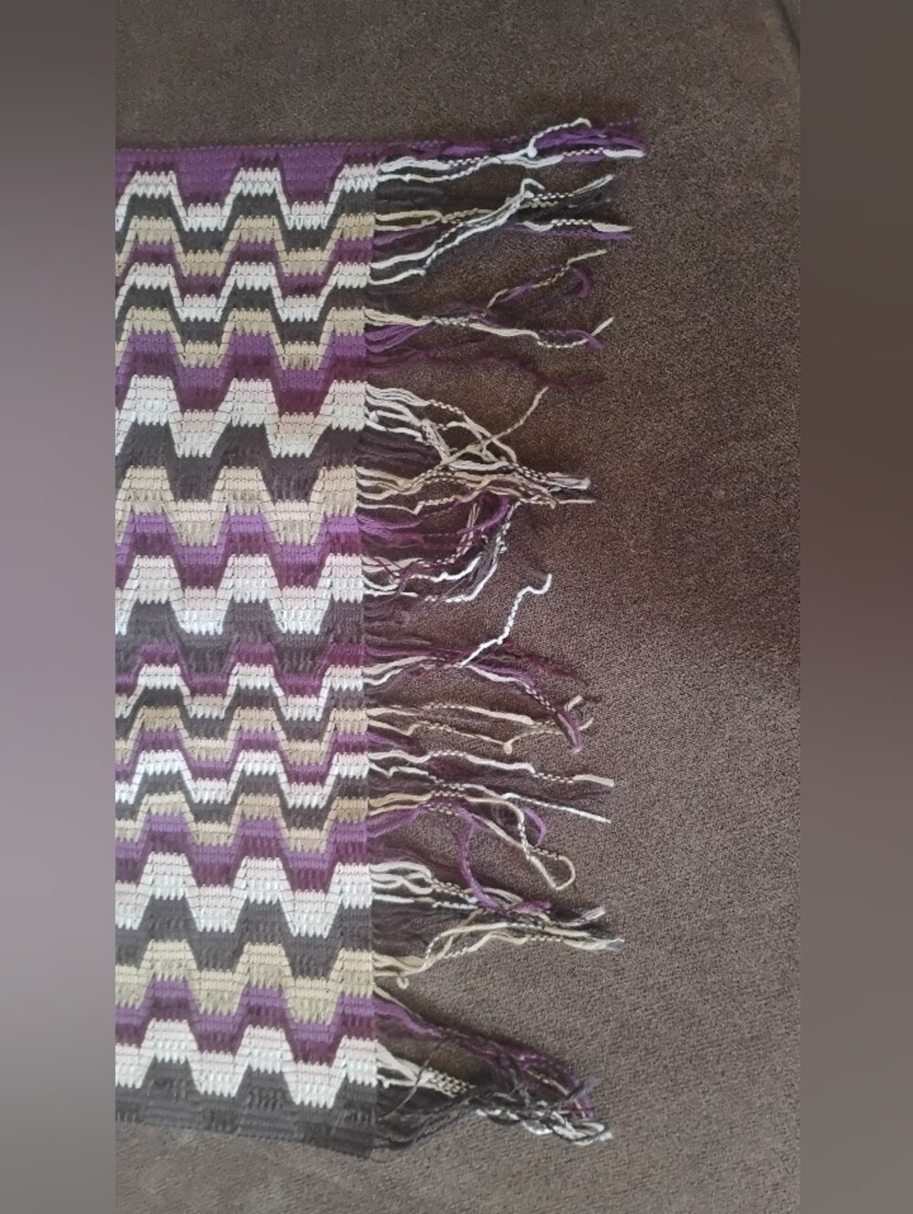 Classic Purple Chevron Missoni Scarf - Picture 3 of 4